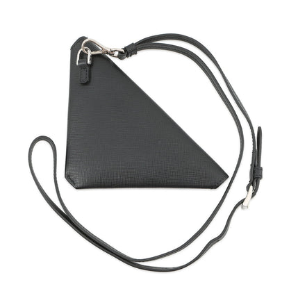 PRADA Triangle Pouch Neck Strap Black1TL445 Saffiano LeatherLeather