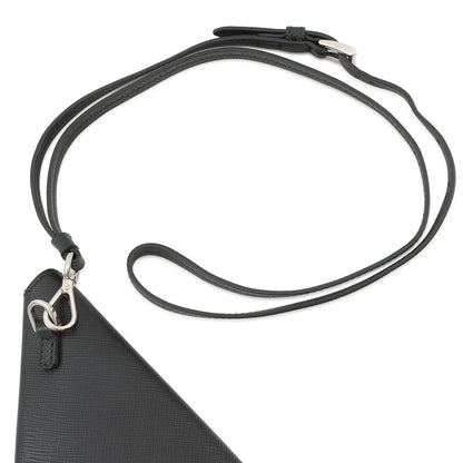PRADA Triangle Pouch Neck Strap Black1TL445 Saffiano LeatherLeather