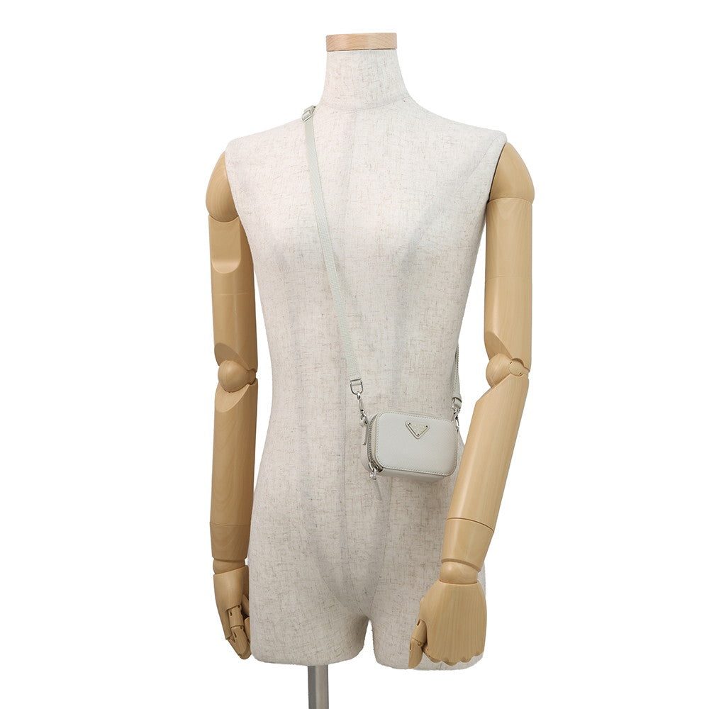 PRADA ShoulderPouch Ivory2TT105 Saffiano LeatherLeather