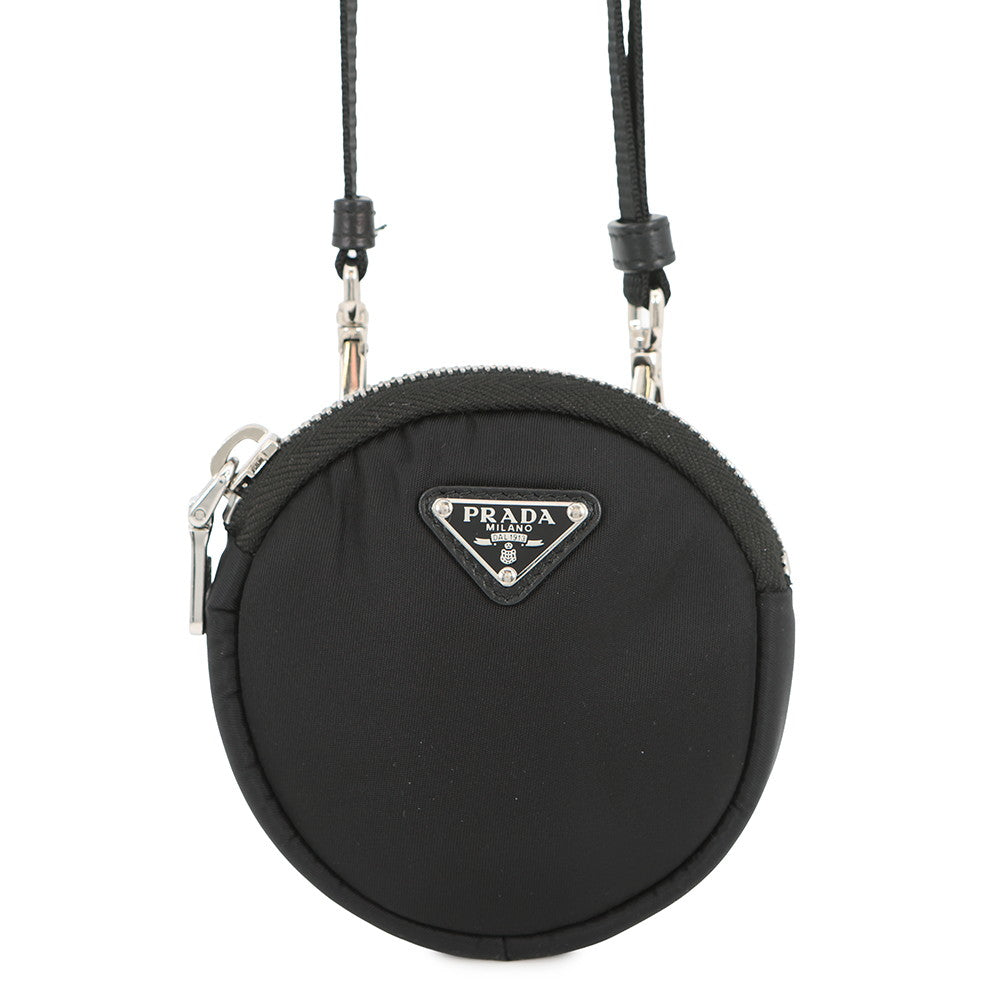 PRADA Tessuto Pocket Shoulder Pouch Black1TT129 Nylon