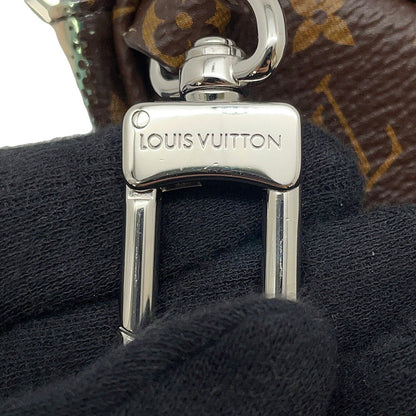LOUIS VUITTON Mini Keepall Keychain Silver/BrownM01428 Monogram MetalicMirror