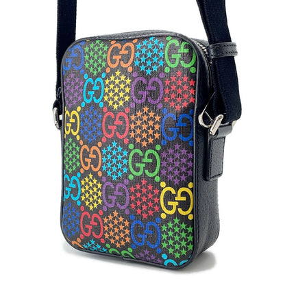 GUCCI GG Psychedelic Shoulder Bag Black/Multicolor598103 GG Psychedelic Leather