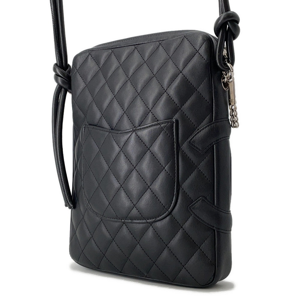 CHANEL Cambon Line Medium Pochette BlackA25178 Leather