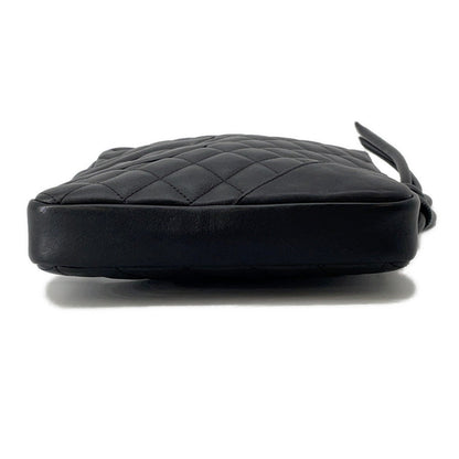 CHANEL Cambon Line Medium Pochette BlackA25178 Leather