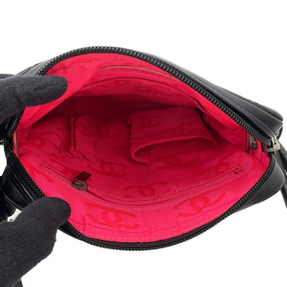 CHANEL Cambon Line Medium Pochette BlackA25178 Leather