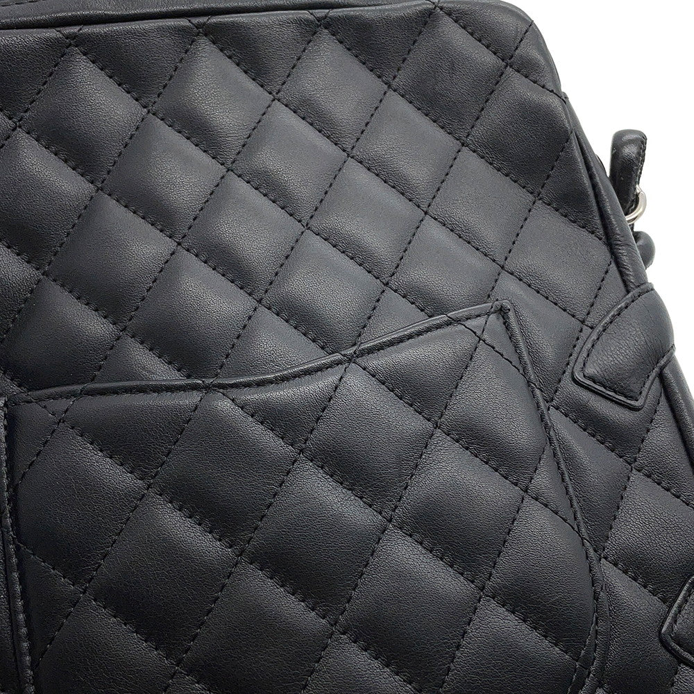 CHANEL Cambon Line Medium Pochette BlackA25178 Leather