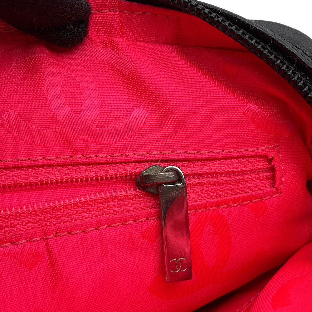 CHANEL Cambon Line Medium Pochette BlackA25178 Leather