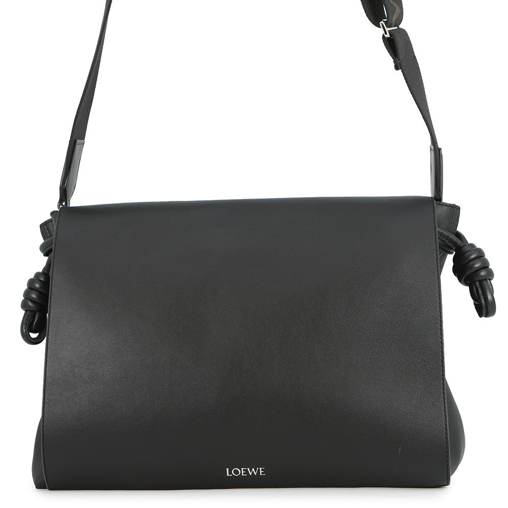 LOEWE Flamenco Satchel 2way Shoulder BlackB411FSAX04 Leather