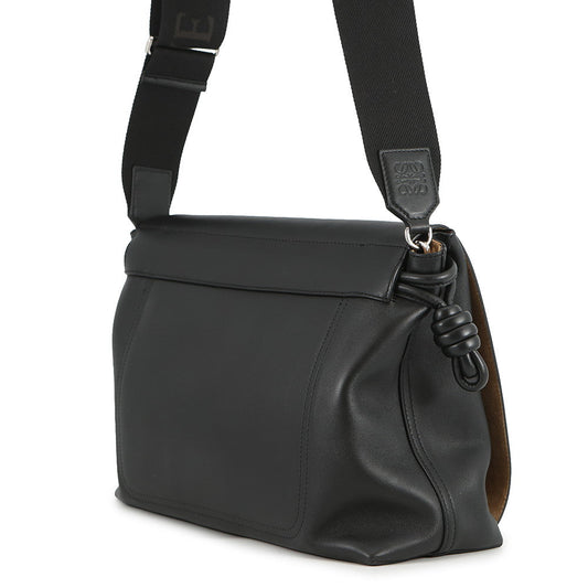 LOEWE Flamenco Satchel 2way Shoulder BlackB411FSAX04 Leather