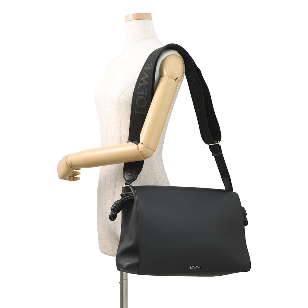 LOEWE Flamenco Satchel 2way Shoulder BlackB411FSAX04 Leather