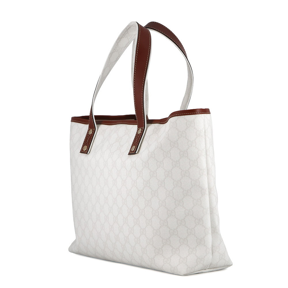 GUCCI GG Supreme Tote Bag White211134 GG Supreme