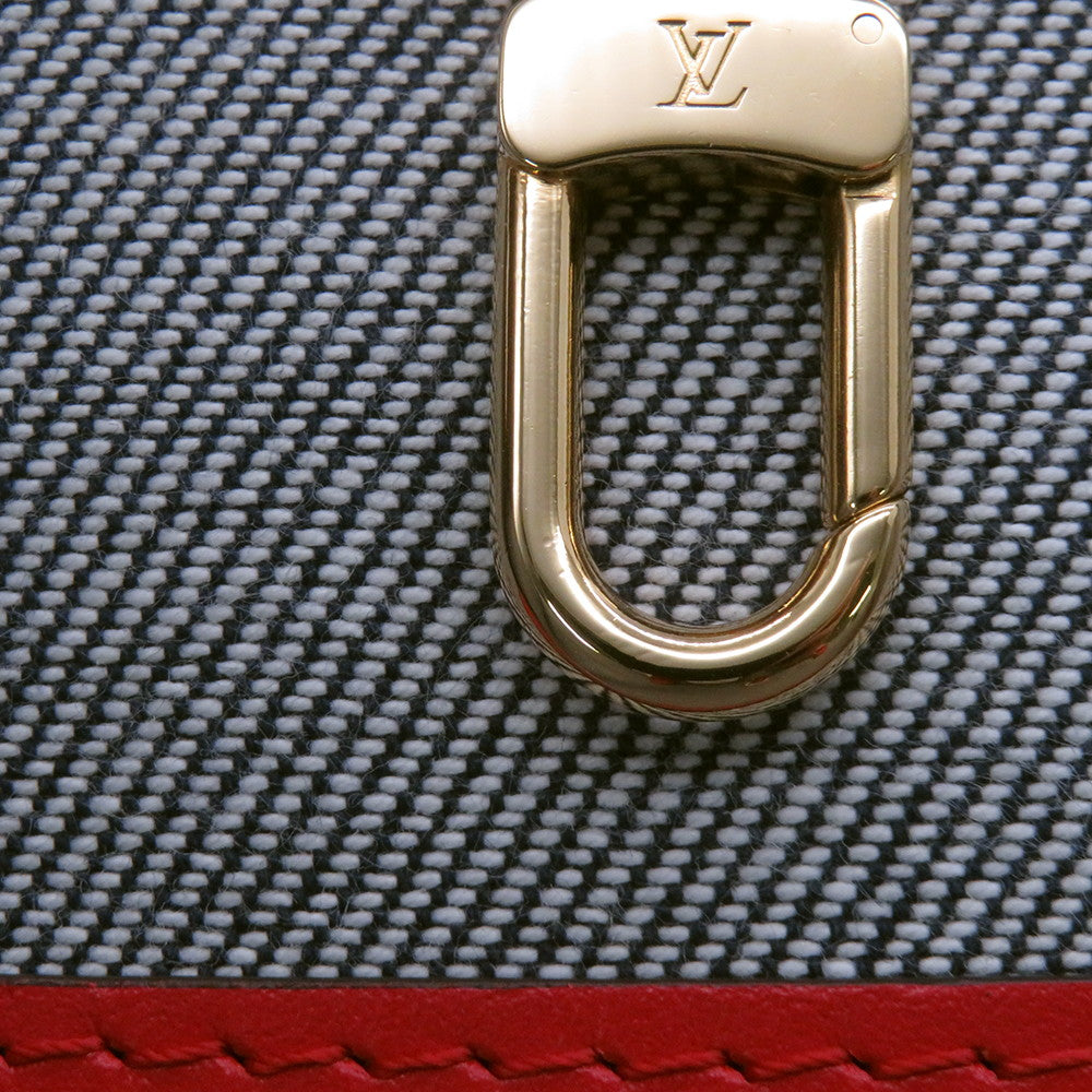 LOUIS VUITTON Onthego Blue/RedM44992 Monogram Denim Leather Size GM