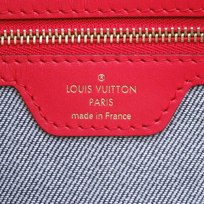 LOUIS VUITTON Onthego Blue/RedM44992 Monogram Denim Leather Size GM