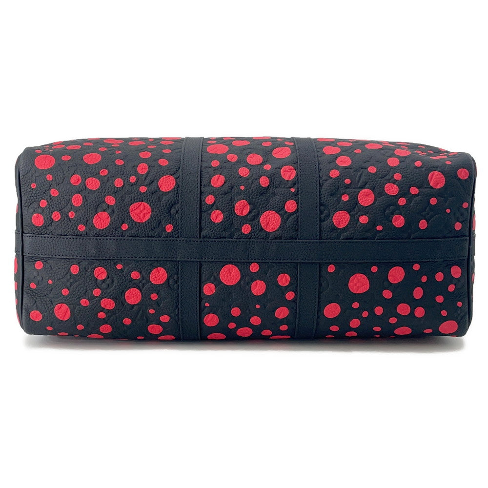 LOUIS VUITTON LV × YK Keepall Bandouliere Yayoi Kusama Noir/RedM21674 Taurillon Monogram Infinity Dot Size 50