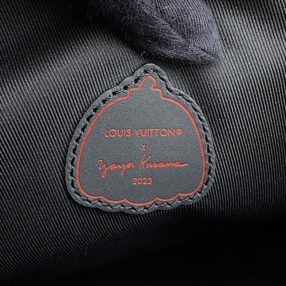 LOUIS VUITTON LV × YK Keepall Bandouliere Yayoi Kusama Noir/RedM21674 Taurillon Monogram Infinity Dot Size 50