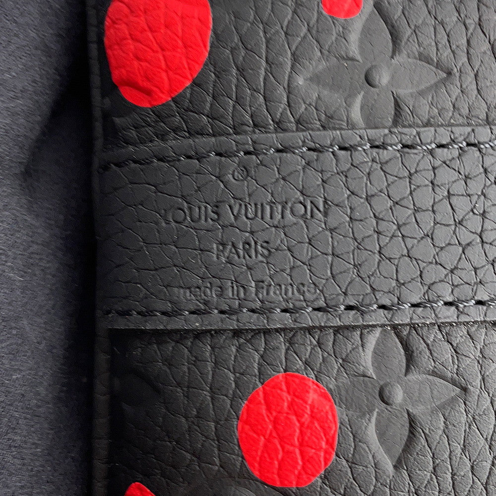 LOUIS VUITTON LV × YK Keepall Bandouliere Yayoi Kusama Noir/RedM21674 Taurillon Monogram Infinity Dot Size 50
