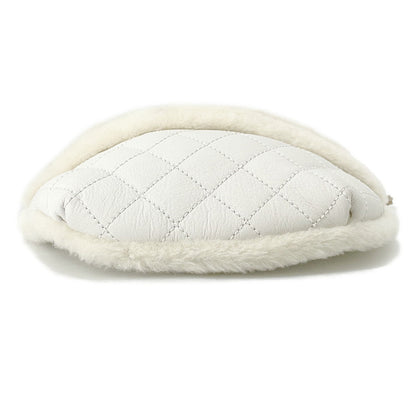 CHANEL Matelasse Crossbody Bag White/Ivory Leather Mouton