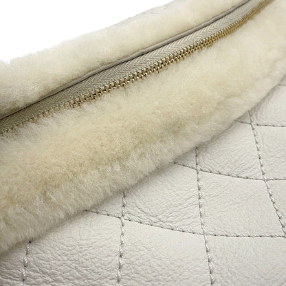 CHANEL Matelasse Crossbody Bag White/Ivory Leather Mouton