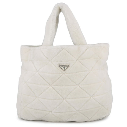 PRADA Tote Bag White1BG130V Mouton