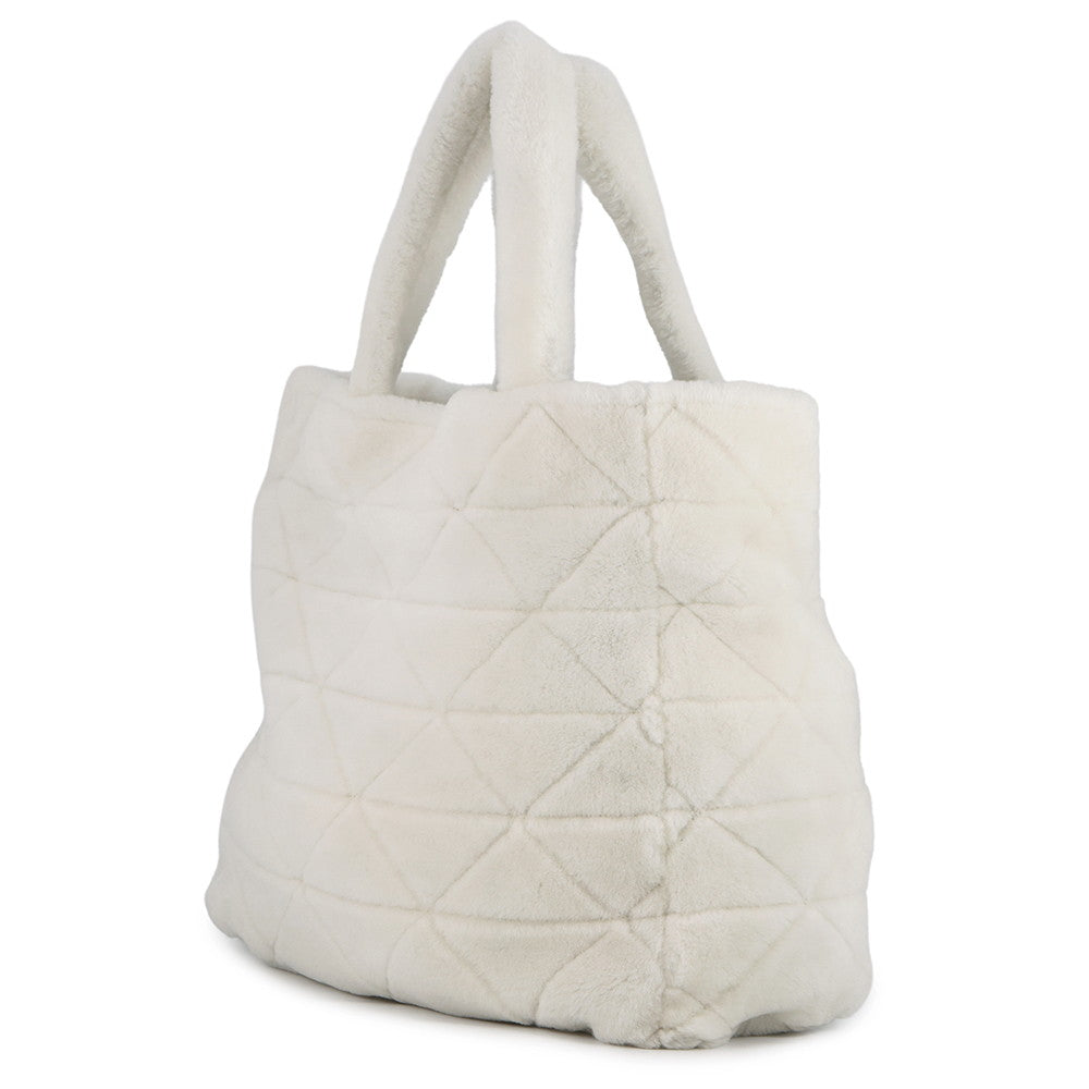 PRADA Tote Bag White1BG130V Mouton