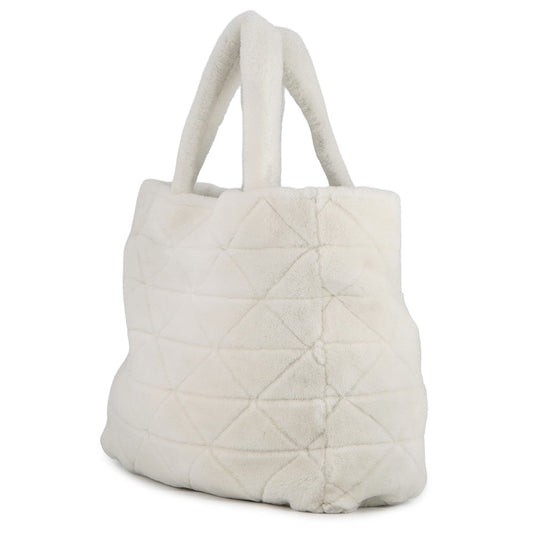PRADA Tote Bag White1BG130V Mouton