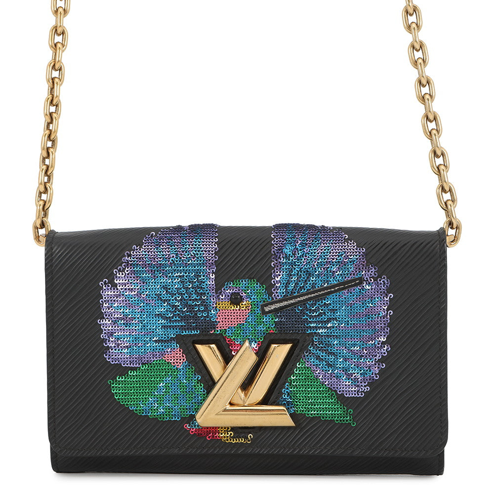 LOUIS VUITTON Portefeuille・Twist NoirM64798 Epi Leather/Sequins