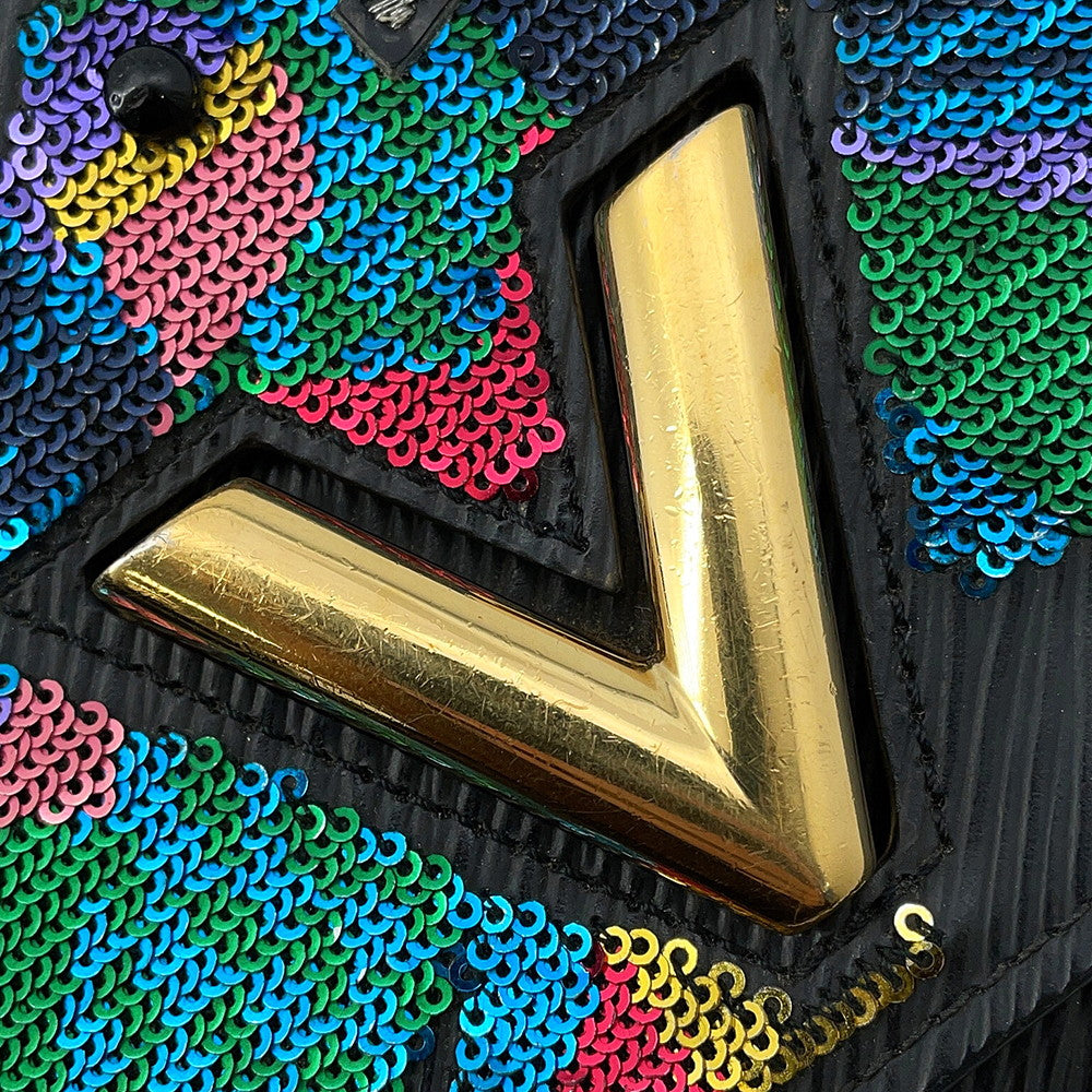 LOUIS VUITTON Portefeuille・Twist NoirM64798 Epi Leather/Sequins