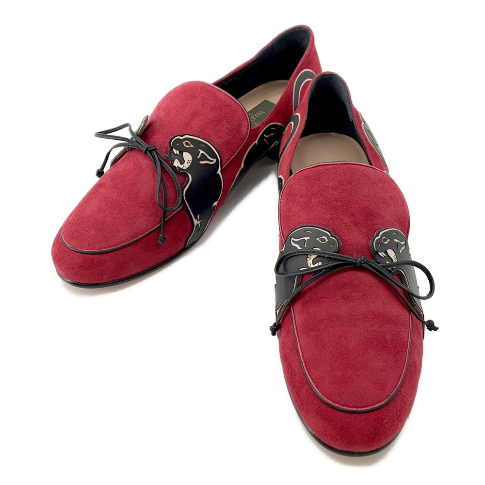 Valentino Garavani Panther Loafers Red/BlackNW1S0D22JHW suede Size 37 1/2
