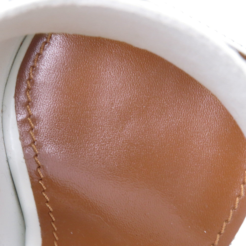 LOUIS VUITTON Trinity Line Heel Sandals White Leather Size 36