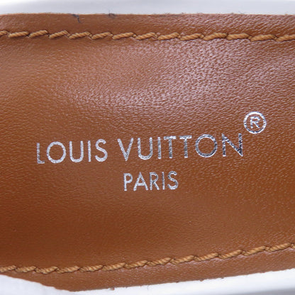 LOUIS VUITTON Trinity Line Heel Sandals White Leather Size 36