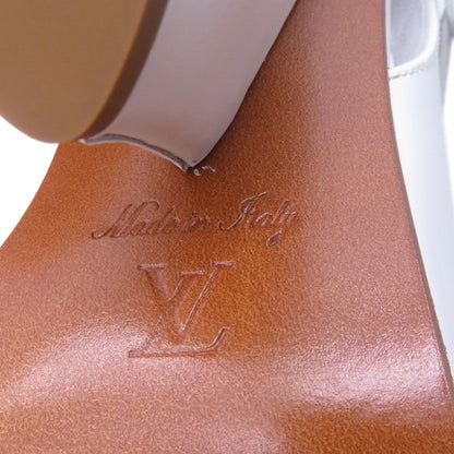 LOUIS VUITTON Trinity Line Heel Sandals White Leather Size 36