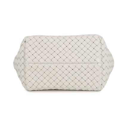 Bottega Veneta INTRECCIATO Cabas White777608 Leather Size Mini