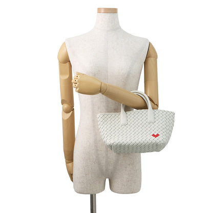 Bottega Veneta INTRECCIATO Cabas White777608 Leather Size Mini