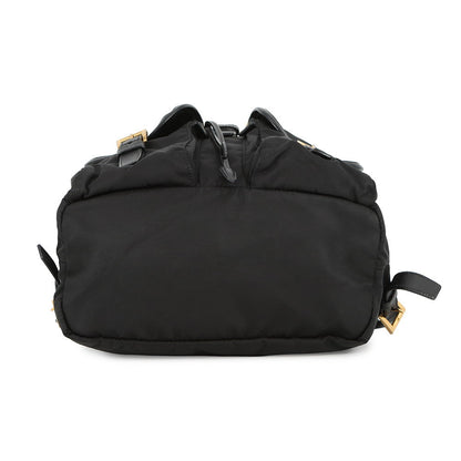 PRADA Triangle With logo Backpack BlackBZ0030 Nylon Leather