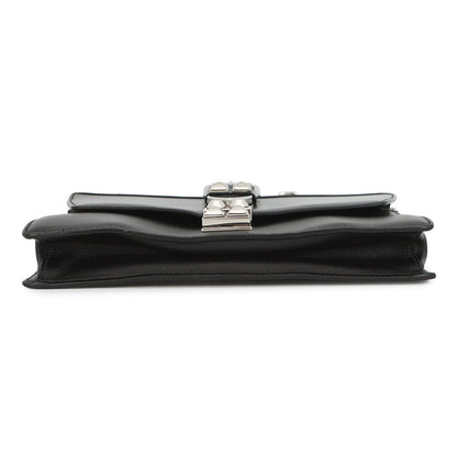 PRADA Electra Studded Shoulder Bag Black1BD120 Leather