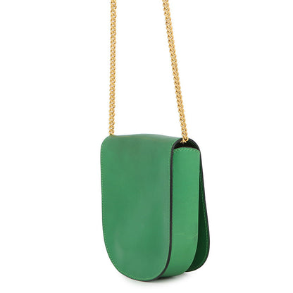 CELINE Star Ball ChainShoulder Bag Green Leather