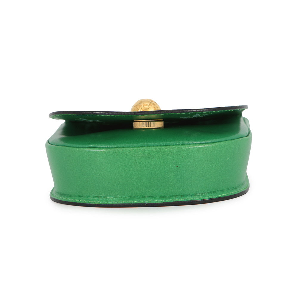 CELINE Star Ball ChainShoulder Bag Green Leather