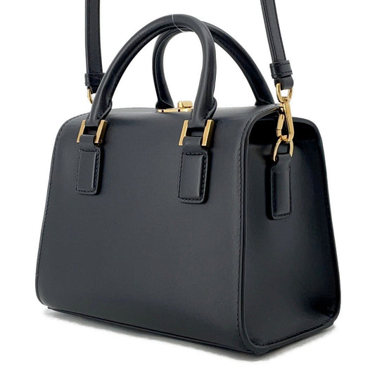 Dior Travel Bag Box 2WAY Handbag BlackM8671UBEQ Leather Size Small