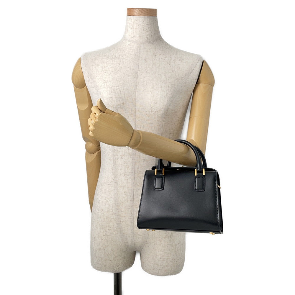 Dior Travel Bag Box 2WAY Handbag BlackM8671UBEQ Leather Size Small