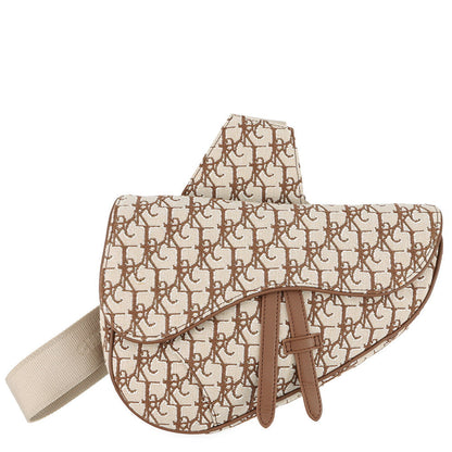 Dior Cactus Jack Oblique Saddlebag Beige/Brown1ADPO093JOD Canvas Leather