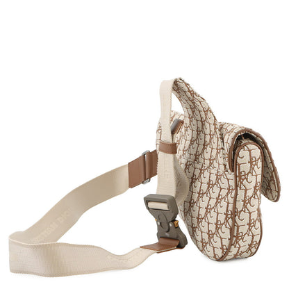 Dior Cactus Jack Oblique Saddlebag Beige/Brown1ADPO093JOD Canvas Leather