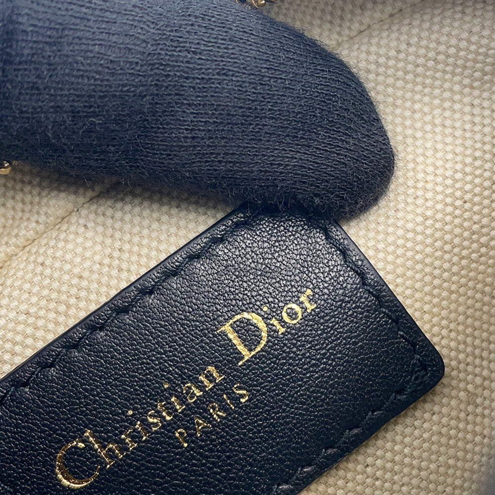 Dior Oblique Jacquard Waist Bag Navy/BeigeS5446CTZQ Canvas Leather Size Mini