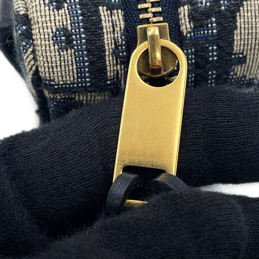 Dior Oblique Jacquard Waist Bag Navy/BeigeS5446CTZQ Canvas Leather Size Mini