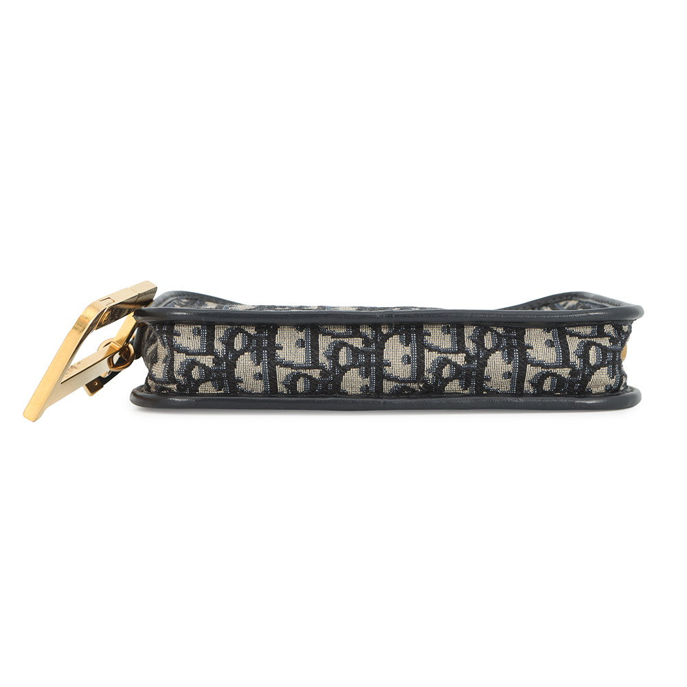 Dior Oblique Quake Clutch Bag Navy/BeigeS5700CTZQ Canvas Leather