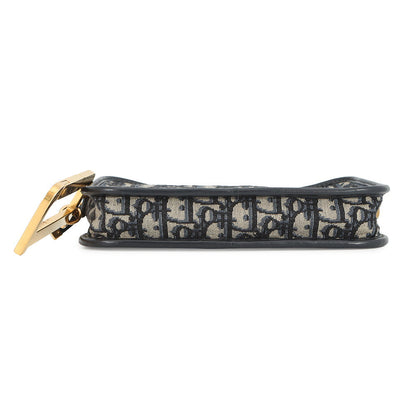 Dior Oblique Quake Clutch Bag Navy/BeigeS5700CTZQ Canvas Leather