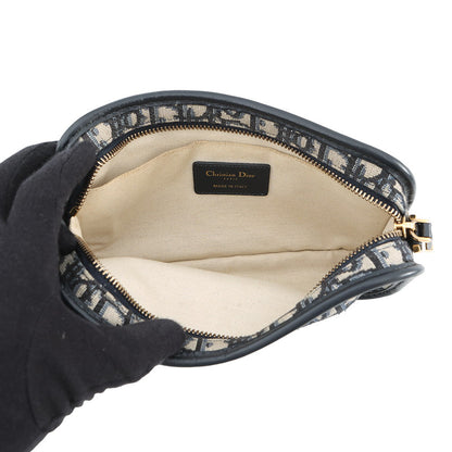 Dior Oblique Quake Clutch Bag Navy/BeigeS5700CTZQ Canvas Leather