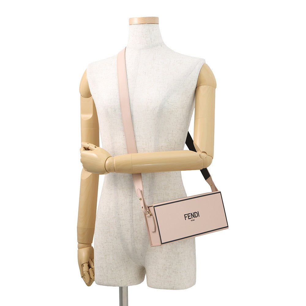 FENDI Box Shoulder Bag Pink8BT340 Leather