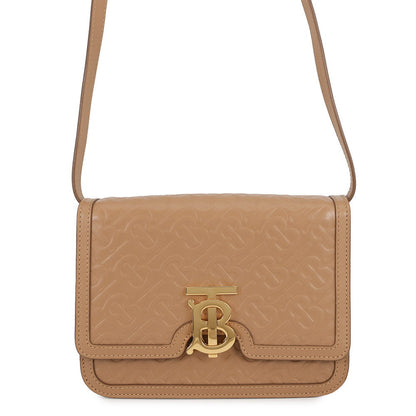 BURBERRY Shoulder Bag Beige Leather
