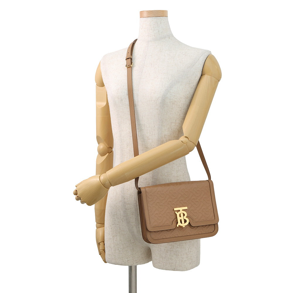 BURBERRY Shoulder Bag Beige Leather