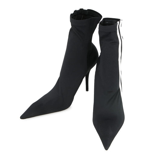 BALENCIAGA Adidas Collaboration Knife Booties Black/White724073 Polyester Size 37